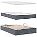 Letto con contenitore e LED Grigio scuro 120 x 200 cm Velluto - Foto miniatura 9