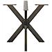 Gamba per Tavolo da Pranzo a Forma di Ragno Nero 85x85x (72-73) cm Acciaio - Foto miniatura 3