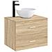 Lavabo da bagno Nero Opaco 35,5 x 35,5 x 14,5 cm Metallo - Foto miniatura 3
