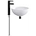 Lavabo da bagno Nero Opaco 35,5 x 35,5 x 14,5 cm Metallo - Foto miniatura 1