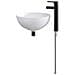 Lavabo da bagno Nero Opaco 35,5 x 35,5 x 14,5 cm Metallo - Foto miniatura 8