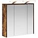 Mobiletto per specchio da bagno Rovere fumé 63,5 x 16 x 62,5 cm - Foto miniatura 1