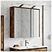 Mobiletto per specchio da bagno Rovere fumé 63,5 x 16 x 62,5 cm - Foto miniatura 2