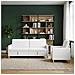 Set di Divani con Storage 2 pcs Bianco Poliestere - Foto miniatura 2