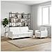 Set di Divani con Storage 2 pcs Bianco Poliestere - Foto miniatura 3