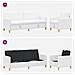Set di Divani con Storage 2 pcs Bianco Poliestere - Foto miniatura 4