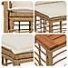 Set di divani da esterno 5 pcs Naturale e Bianco Crema - Foto miniatura 7