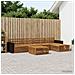 Set di divani da esterno 6 pcs Naturale 79 x 79 x 37 cm - Foto miniatura 2