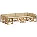 Set di divani da esterno con cuscino 11 pcs Bianco e Beige - Foto miniatura 1