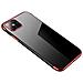Trasparente Custodia In Tpu Con Cornice Galvanica Per Samsung Galaxy A22 4g, Rossa - Foto miniatura 3