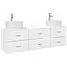Set di Armadi da Bagno 3 pz Bianco 62,5 x 44,5 x 50 cm - Foto miniatura 1