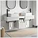 Set di mobili per il bagno 3 pz Bianco Lucido - Foto miniatura 3
