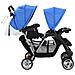 Passeggino Gemellare A Tandem In Acciaio Blu E Nero - Foto miniatura 8