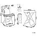Set Di 2 Sedie E Tavolino Da Caffè In Acciaio Azzurro Fiori - Foto miniatura 31