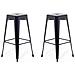 Set Di 2 Sgabelli Da Bar In Metallo Nero 76 Cm Cabrillo - Foto miniatura 19