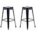 Set Di 2 Sgabelli Da Bar In Metallo Nero 76 Cm Cabrillo - Foto miniatura 27