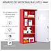 Armadietto Cassetta Pronto Soccorso Per Medicinali Rosso, 60x30x12cm - Foto miniatura 5