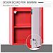 Armadietto Cassetta Pronto Soccorso Per Medicinali Rosso, 60x30x12cm - Foto miniatura 6