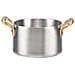 Casseruolino In Alluminio Con 2 Maniglie In Ottone Linea Academy Class, Diam. 11 Cm - Foto miniatura 1