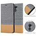 Custodia Compatibile Con Huawei Enjoy 7 Plus In Grigio Chiaro Marrone - Coperchio Protettiva Con Chiusura Magnetica, Funzione Stand E Tasca Per Le Carte - Foto miniatura 10