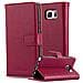 Custodia Compatibile Con Samsung Galaxy Note 5 In Rosso Vinaccia - Coperchio Protettiva Con Chiusura Magnetica, Funzione Stand E Tasca Per Le Carte - Foto miniatura 1