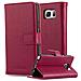 Custodia Compatibile Con Samsung Galaxy Note 5 In Rosso Vinaccia - Coperchio Protettiva Con Chiusura Magnetica, Funzione Stand E Tasca Per Le Carte - Foto miniatura 4