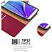 Custodia Compatibile Con Samsung Galaxy Note 5 In Rosso Vinaccia - Coperchio Protettiva Con Chiusura Magnetica, Funzione Stand E Tasca Per Le Carte - Foto miniatura 7