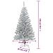 Albero di Natale Artificiale con Supporto Argento 150 cm PET - Foto miniatura 6