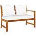 Set Divani da Giardino 5 pz con Cuscini Crema in Legno Acacia - Foto miniatura 2