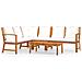 Set Divani da Giardino 5 pz con Cuscini Crema in Legno Acacia - Foto miniatura 1