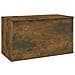Cassapanca Rovere Fumo 84x42x46 Cm In Legno Ingegnerizzato - Foto miniatura 2