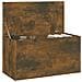 Cassapanca Rovere Fumo 84x42x46 Cm In Legno Ingegnerizzato - Foto miniatura 6