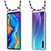 Catena Di Telefoni Cellulari Compatibile Con Huawei P30 Lite In Arancio Blu Bianco - Coperchio Protettivo In Silicone Con Anelli D'argento, Cinturino In Corda E Custodia Staccabile - Foto miniatura 8