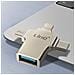 Adattatore Otg 3 In 1 Da Lightning, Usb-c E Micro-usb A Usb, Compatto - Foto miniatura 3