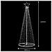 Albero Natale Luminoso 224cm 592 Led Bianco Caldo 8 Giochi Luce Metallo Esterno - Foto miniatura 4