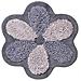 Tappeto A Fiore Casa Bagno Cotone Spugna Morbida Antiscivolo Flower Grigio - Foto miniatura 1