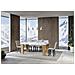 Tavolo Allungabile 90x160/264 Cm Roxell Mix Piano Bianco Frassino - Gambe Noce - Bianco Frassino /quercia Natura - Foto miniatura 5