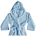 Accappatoio Con Cappuccio In Morbida Spugna Mod. Sophie Tinta Unita Vari Colori L Cielo - Foto miniatura 2