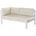 Divano Angolare Da Giardino In Alluminio Bianco Con Cuscini Beige Messina - Foto miniatura 4