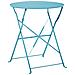 Set Bistrot Pieghevole Fiori Metallo Blu Oltremare - Foto miniatura 2