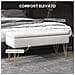 Panca Fondo Letto Con Contenitore In Tessuto E Gambe In Acciaio, 100x40x49cm, Crema - Foto miniatura 5