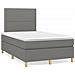 Letto A Molle Materasso E Led Grigio Scuro 120x190cm In Tessuto - Foto miniatura 1