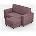 Divano Marrak 2 Posti Medio (due Sedute Da 70cm) + Pouf Misure Esterne L. 168 P. 145 Colore Prugna - Foto miniatura 1