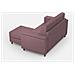 Divano Marrak 2 Posti Medio (due Sedute Da 70cm) + Pouf Misure Esterne L. 168 P. 145 Colore Prugna - Foto miniatura 5