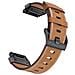 Cinturino In Vera Pelle Per Garmin Fenix 8/7x/7/6/5/965 Brown 26 Mm - Foto miniatura 1
