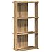 Libreria A 3 Ripiani Rovere Artigianale 60x30x120 Cm Truciolato - Foto miniatura 2