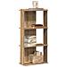 Libreria A 3 Ripiani Rovere Artigianale 60x30x120 Cm Truciolato - Foto miniatura 1