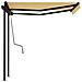Tenda Da Sole Retrattile Automatica Pali 3,5x2,5m Gialla Bianca - Foto miniatura 5