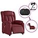 Poltrona Massaggiante Reclinabile Rosso Vino In Similpelle - Foto miniatura 5