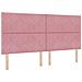 Testiera a blocchi di diamante rosa 200 cm velluto - Foto miniatura 1